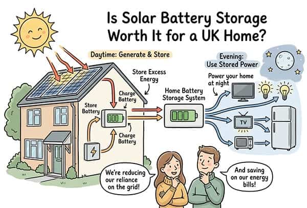 couple considering solar battery storage